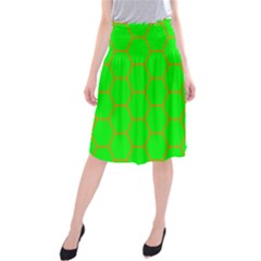 Bee Hive Texture Midi Beach Skirt