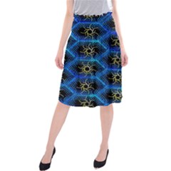 Blue Bee Hive Midi Beach Skirt by Amaryn4rt