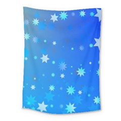 Blue Hot Pattern Blue Star Background Medium Tapestry by Amaryn4rt