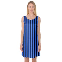 Blue Lines Background Sleeveless Satin Nightdress