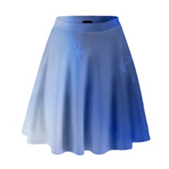 Blue Star Background High Waist Skirt by Amaryn4rt