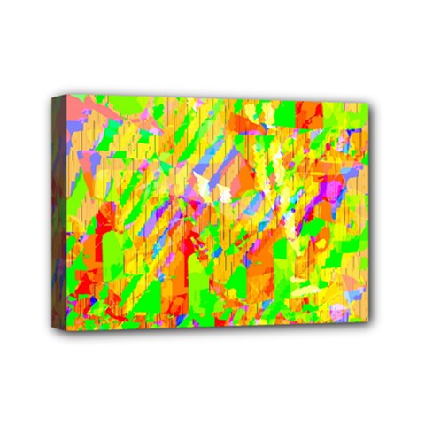 Cheerful Phantasmagoric Pattern Mini Canvas 7  X 5  by Amaryn4rt