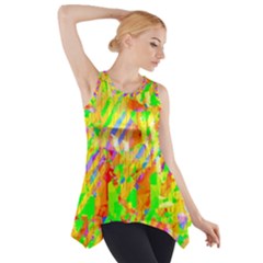 Cheerful Phantasmagoric Pattern Side Drop Tank Tunic by Amaryn4rt