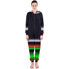 Colorful Neon Background Images Hooded Jumpsuit (ladies) 