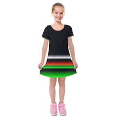 Colorful Neon Background Images Kids  Short Sleeve Velvet Dress by Amaryn4rt