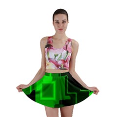 Cyber Glow Mini Skirt by Amaryn4rt