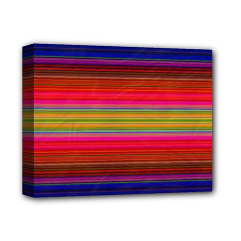 Fiesta Stripe Colorful Neon Background Deluxe Canvas 14  X 11 