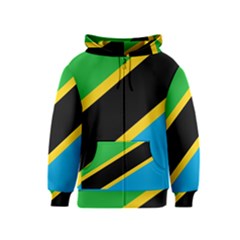 Flag Of Tanzania Kids  Zipper Hoodie by Amaryn4rt