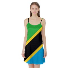 Flag Of Tanzania Satin Night Slip by Amaryn4rt