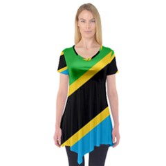 Flag Of Tanzania Short Sleeve Tunic 