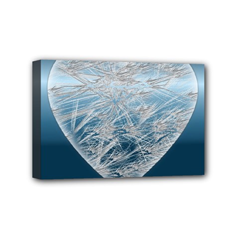 Frozen Heart Mini Canvas 6  x 4 