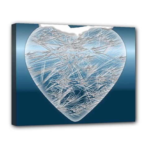 Frozen Heart Canvas 14  x 11 