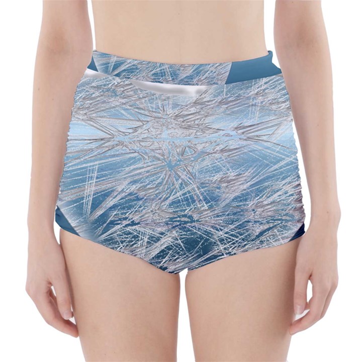 Frozen Heart High-Waisted Bikini Bottoms