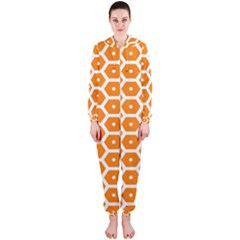 Golden Be Hive Pattern Hooded Jumpsuit (ladies) 