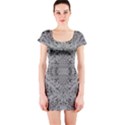 Gray Psychedelic Background Short Sleeve Bodycon Dress View1