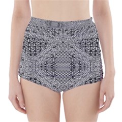 Gray Psychedelic Background High-waisted Bikini Bottoms by Amaryn4rt
