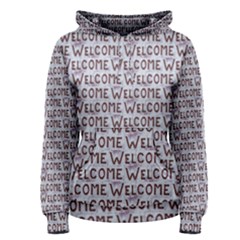 Welcome Letters Pattern Women s Pullover Hoodie by dflcprintsclothing