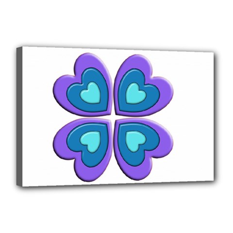 Light Blue Heart Images Canvas 18  X 12  by Amaryn4rt
