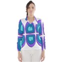 Light Blue Heart Images Wind Breaker (Women) View1