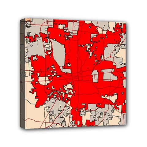 Map Of Franklin County Ohio Highlighting Columbus Mini Canvas 6  x 6 