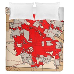 Map Of Franklin County Ohio Highlighting Columbus Duvet Cover Double Side (Queen Size)