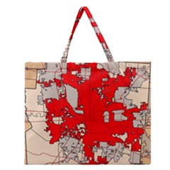 Map Of Franklin County Ohio Highlighting Columbus Zipper Large Tote Bag