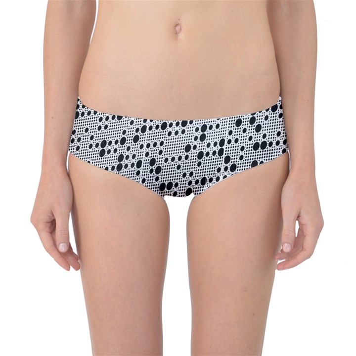 Metal Background Round Holes Classic Bikini Bottoms