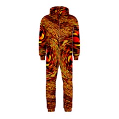 Orange Seamless Psychedelic Pattern Hooded Jumpsuit (kids)