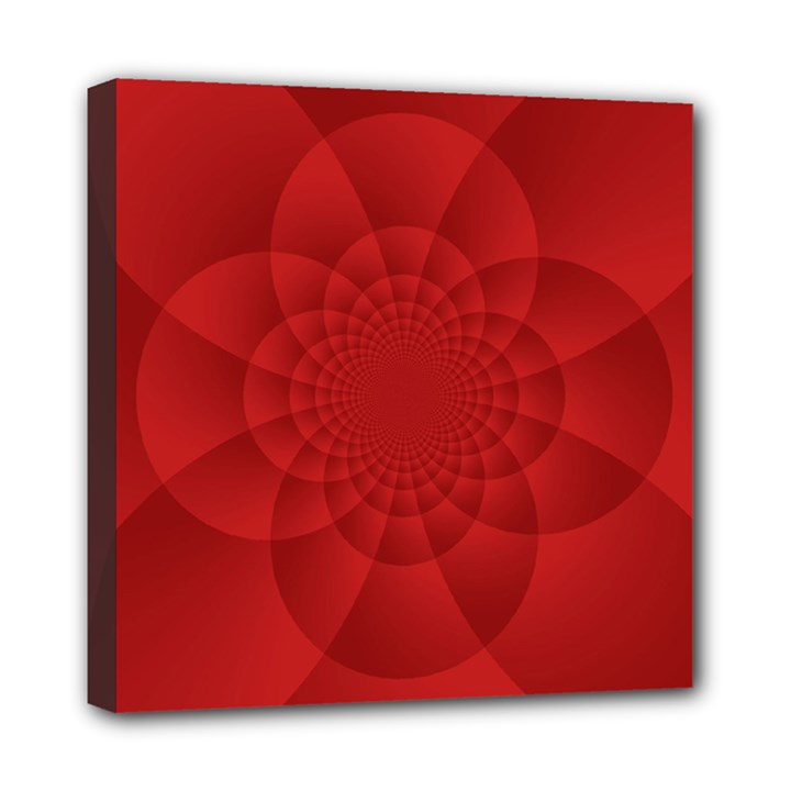 Psychedelic Art Red  Hi Tech Mini Canvas 8  x 8 