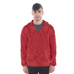 Psychedelic Art Red  Hi Tech Hooded Wind Breaker (men) by Amaryn4rt