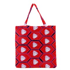 Red Bee Hive Grocery Tote Bag by Amaryn4rt