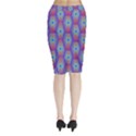 Red Blue Bee Hive Midi Wrap Pencil Skirt View2