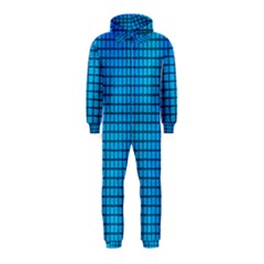Seamless Blue Tiles Pattern Hooded Jumpsuit (kids)