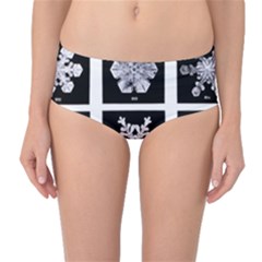 Snowflakes Exemplifies Emergence In A Physical System Mid-waist Bikini Bottoms by Amaryn4rt