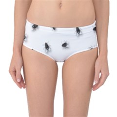 Flies Mid-waist Bikini Bottoms by Valentinaart