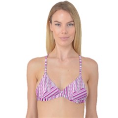 Pink Love Pattern Reversible Tri Bikini Top by Valentinaart