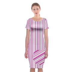 Pink Love Pattern Classic Short Sleeve Midi Dress by Valentinaart