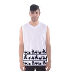 Simple Black And White Design Men s Basketball Tank Top by Valentinaart