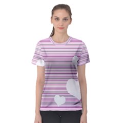 Pink Valentines Day Design Women s Sport Mesh Tee