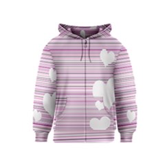 Pink Valentines Day Design Kids  Zipper Hoodie