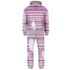 Pink Valentines Day Design Hooded Jumpsuit (men) 