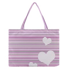 Pink Valentines Day Design Medium Zipper Tote Bag