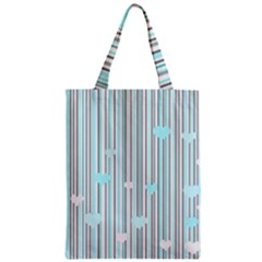 Cyan Love Zipper Classic Tote Bag by Valentinaart