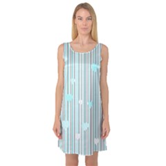 Cyan Love Sleeveless Satin Nightdress