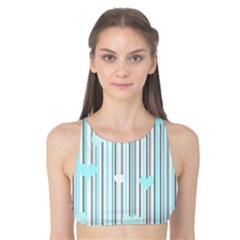 Cyan Love Tank Bikini Top