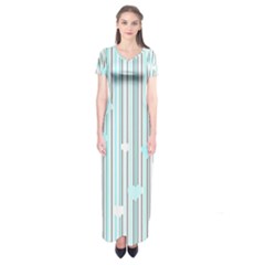 Cyan Love Short Sleeve Maxi Dress