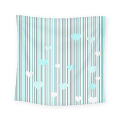 Cyan Love Square Tapestry (small)