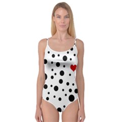 Dots and hart Camisole Leotard 