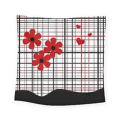 Cute Floral Desing Square Tapestry (small)