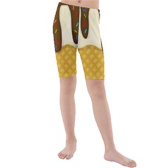 Ice Cream Zoom Kids  Mid Length Swim Shorts